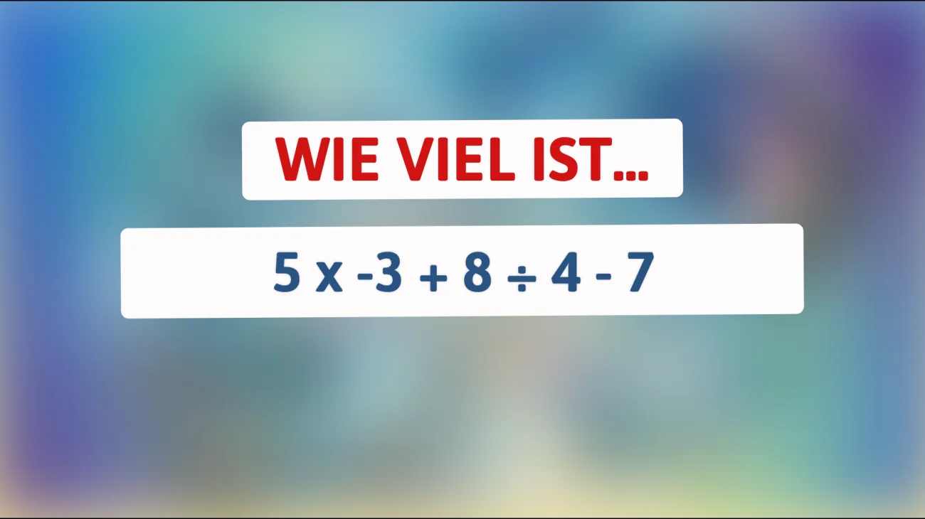 Dieses Rätsel zerstört Ihr Mathewissen: Können Sie die Lösung finden?"